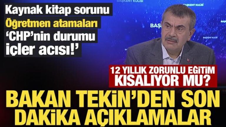 bakan tekinden 12 yillik zorunlu egitim mesaji raporumuzu olusturduk FOdUmEud