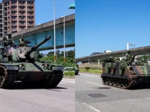 Tayvan’dan Çin’e karşı savaş hazırlığı: Tanklar ve zırhlı araçlar sokaklara indi